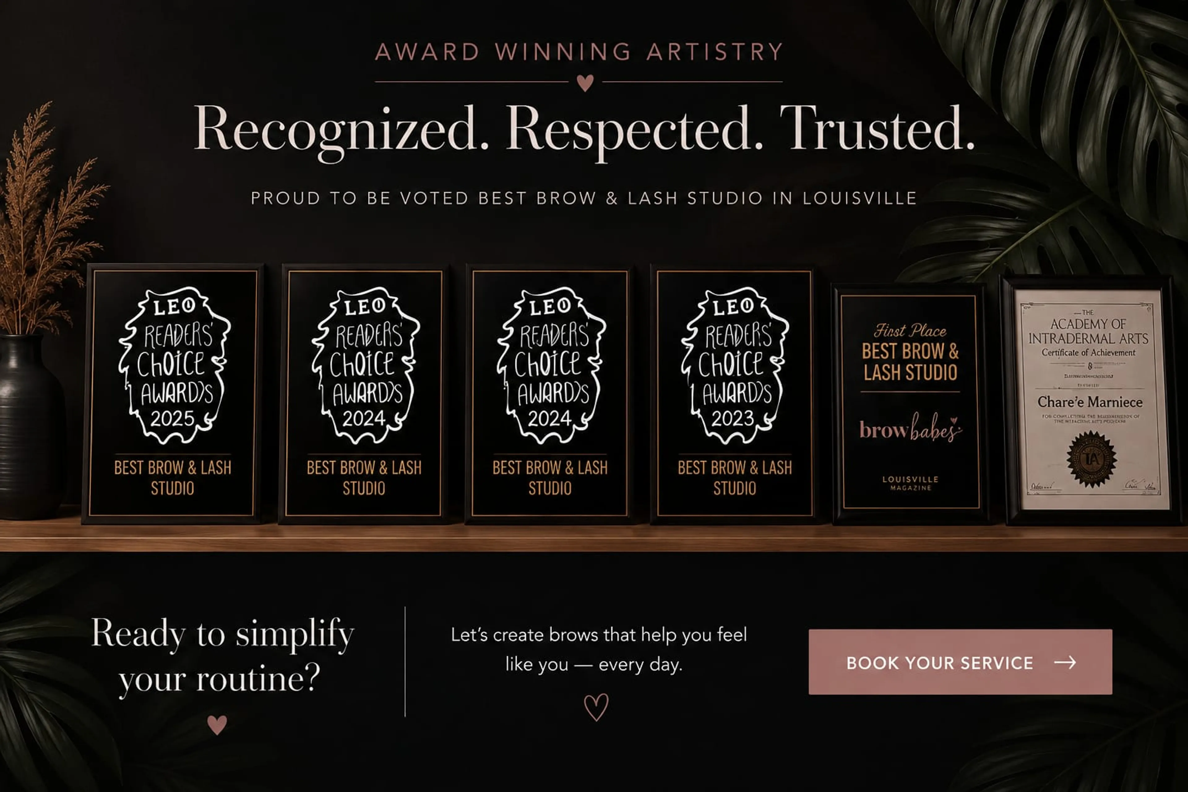 Award Winning Artistry — Recognized. Respected. Trusted. Proud to be Louisville's Best.