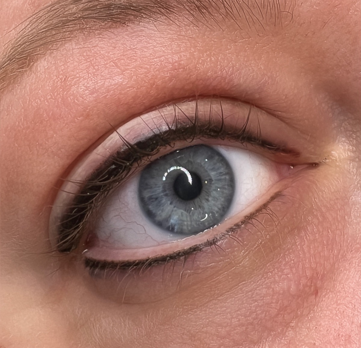Permanent eyeliner result 1 by The Brow Babes, Louisville KY