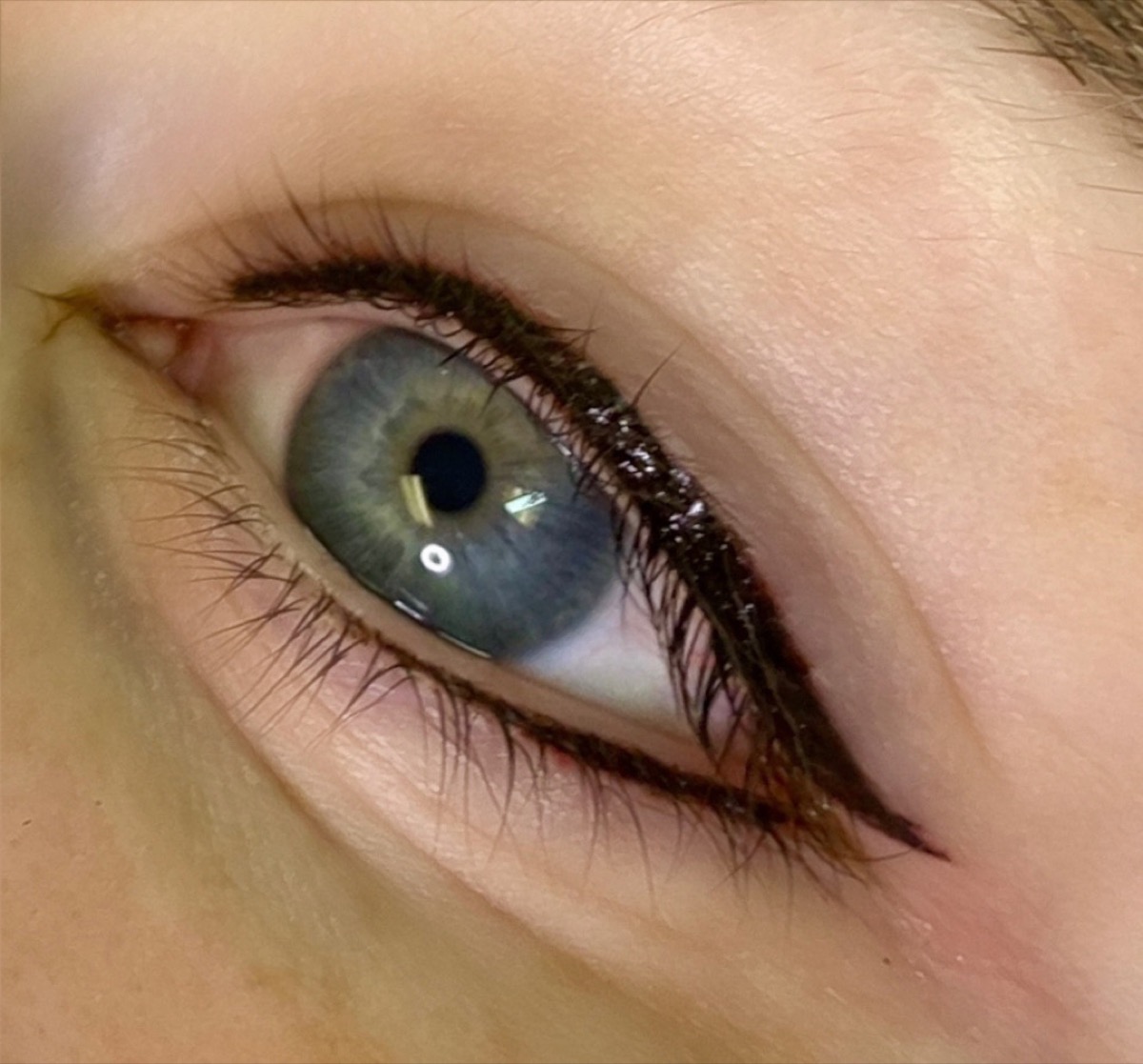 Permanent eyeliner result 3 by The Brow Babes, Louisville KY