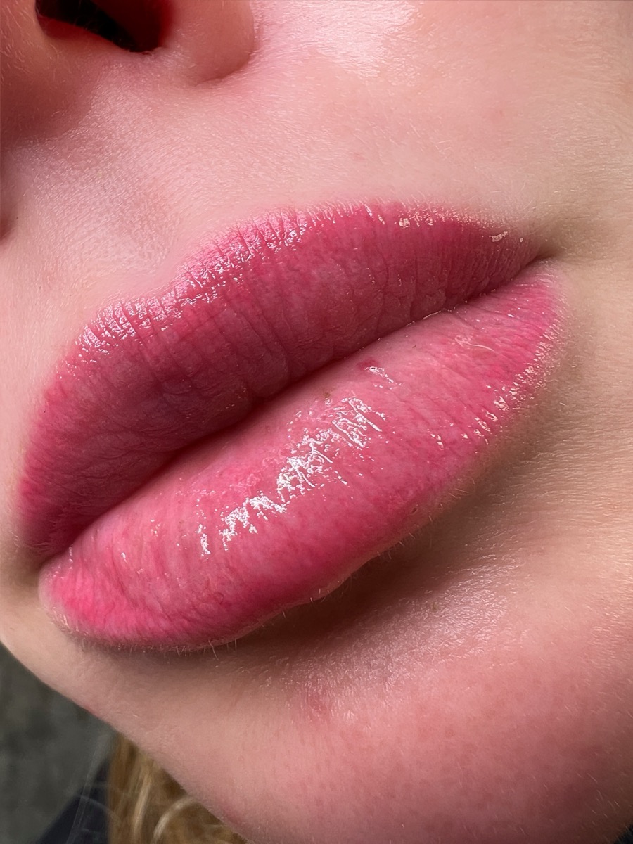Lip blush result 1 by The Brow Babes, Louisville KY