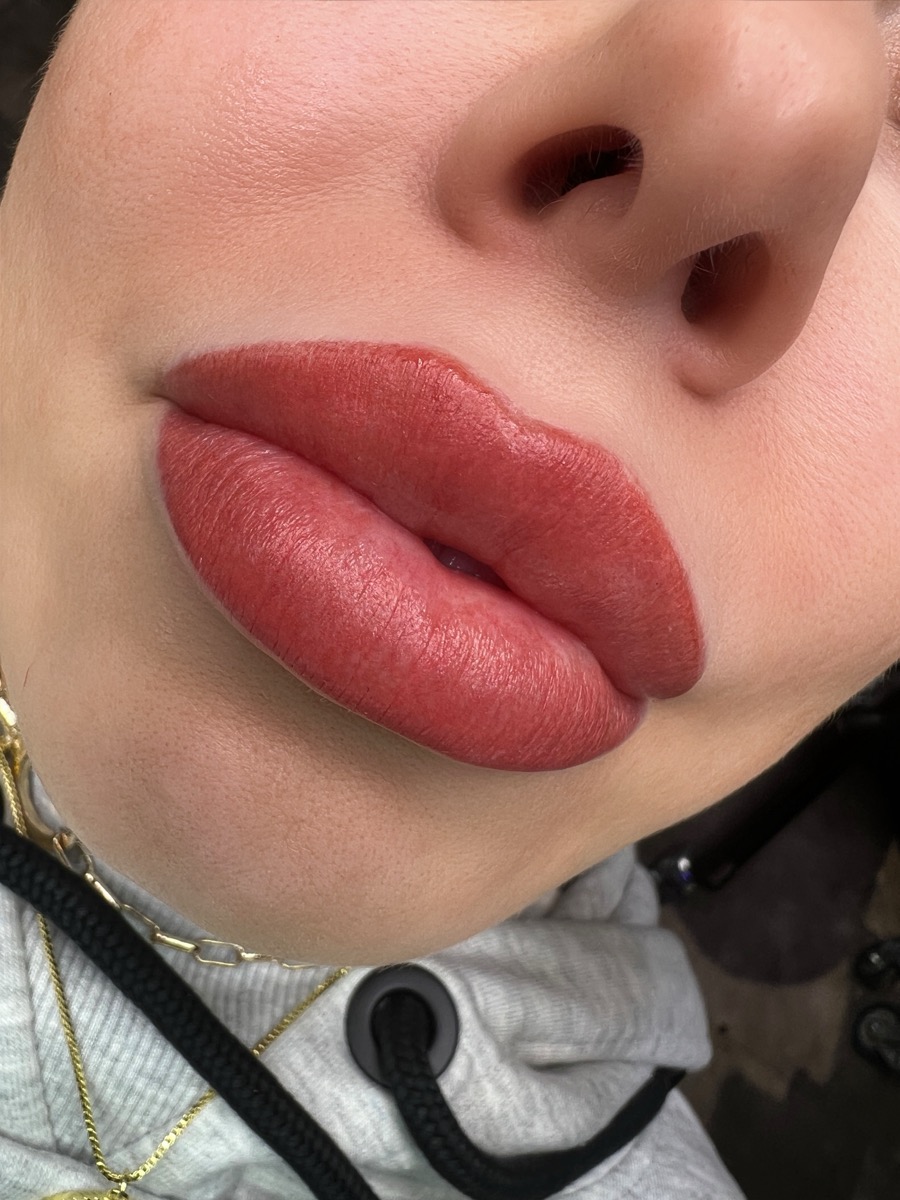 Lip blush result 7 by The Brow Babes, Louisville KY