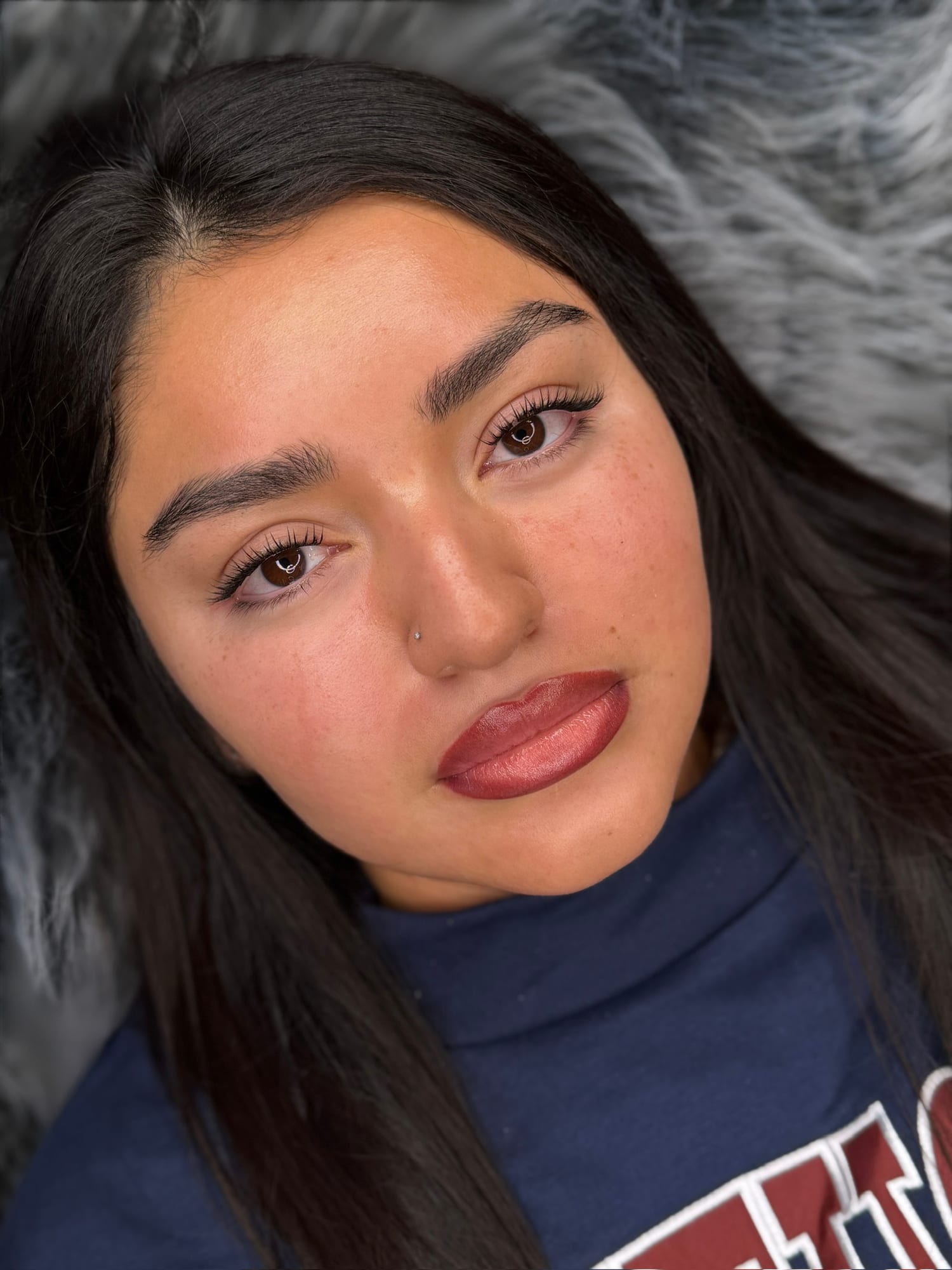 Ombré lips Louisville — healed lip blush result